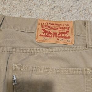 Levi's Men's Beige 511 Slim Chinos